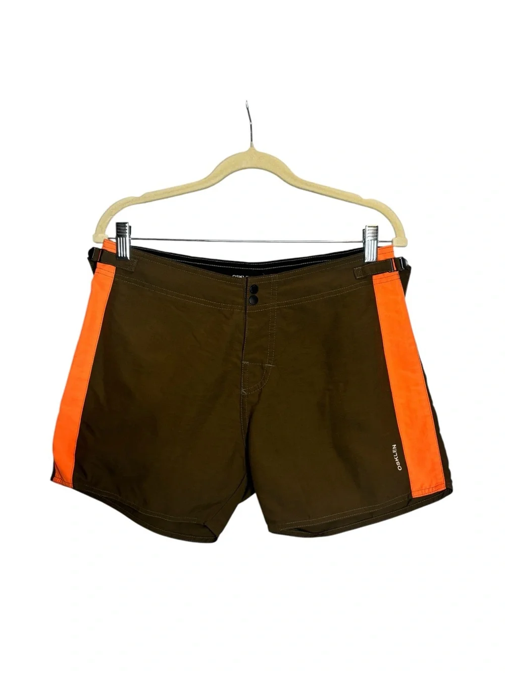 Osklen Surf Board Shorts Size 28 Green Orange